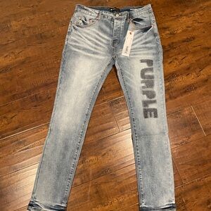Purple Light Blue Jeans